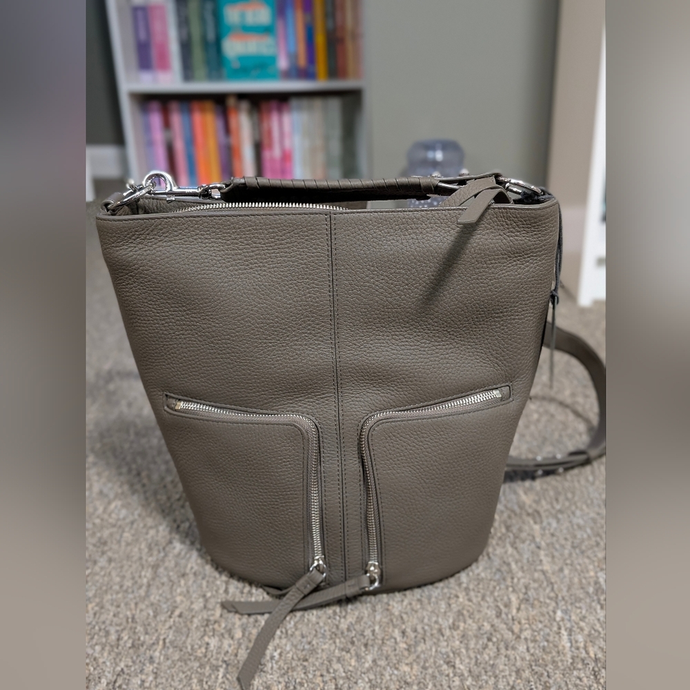 Allsaints Fetch Small Convertible Backpack NWT Mink Grey